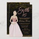 Search for black sweet 16 invitations Sparkles