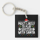 Search for soccer key rings Santa
