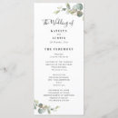 Search for greenery wedding programs Watercolor floral