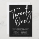 Search for black 21st birthday invitations Black and white