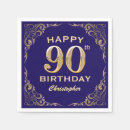 Search for blue and gold napkins Birthday party