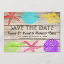 Search for sea shells save the dates Starfish