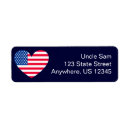 Search for us flag return address labels 4th of july