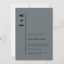Search for blue and grey wedding invitations Initials