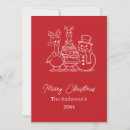 Search for doodle art christmas cards Red