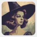 Search for vintage witch stickers Retro