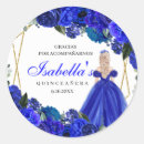 Search for royal blue and gold stickers 15th birthday