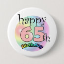 Search for 65th birthday badges 65 years