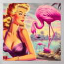 Search for vintage flamingo posters Beach