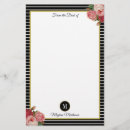 Search for black and white stationery paper Stripes