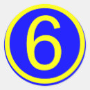 Search for number 6 stickers Yellow