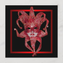 Search for red mardi gras mask invitations Black