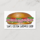 Search for sandwich business cards Hoagie