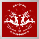 Search for scandinavian christmas art Red and white