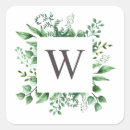 Search for watercolor monogram stickers Foliage