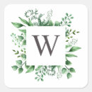 Search for watercolor monogram stickers Foliage