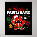 Search for happy dog posters Santa claus