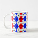 Search for red argyle patterns mugs Plaid