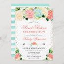 Search for mint sweet 16 invitations Watercolor