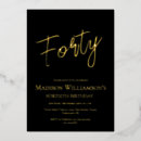 Search for foil 40th birthday invitations Adult birthday party