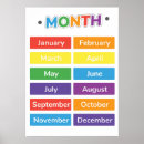 Search for months of the year posters Colourful