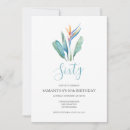 Search for tropical 60th birthday invitations Botanical