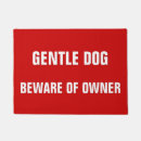 Search for beware of dog doormats Humour