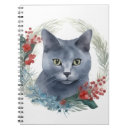Search for russian notebooks Russian blue cat
