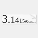Search for math pi bumper stickers 3 14
