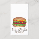 Search for burgers business cards Hamburger