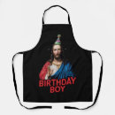 Search for funny jesus aprons Santa