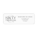Search for 60th birthday return address labels Modern bold