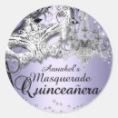 Search for purple masquerade stickers Quinceañera