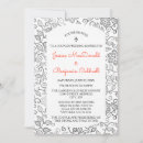 Search for floral pattern wedding invitations Black