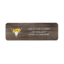 Search for bull skull return address labels Country