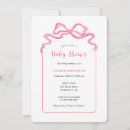 Search for bow baby girl shower invitations Minimalist