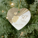 Search for gold heart christmas tree decorations Mr and mrs