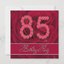 Search for 85th birthday invitations Red