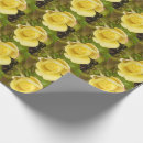Search for rosebuds wrapping paper Yellow