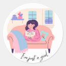 Search for girl reading stickers Bookish