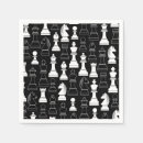 Search for game of chess napkins Black