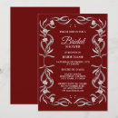 Search for silver bridal shower invitations Red