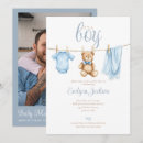 Search for clothesline baby boy shower invitations Its a boy
