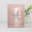Search for pink rose gold blush sparkly drips invitations Girly