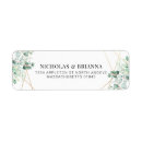 Search for green leaf return address labels Watercolor eucalyptus leaves