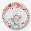 Search for elephant baby shower plates For kids