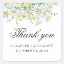 Search for spring square wedding stickers Thank you