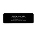 Search for stylish font return address labels Contemporary