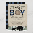Search for lumberjack baby boy shower invitations Buffalo plaid