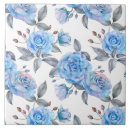 Search for blue roses tiles Pattern